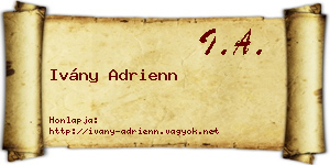 Ivány Adrienn névjegykártya